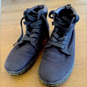 Dr. Martens Alfie Black Canvas High Top Boots. Size 7
